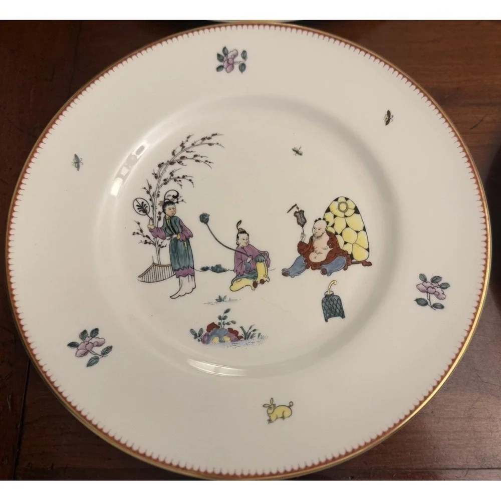 84pc Royal Worcester Early Worcester China Reproduction Chinoiserie Dinner Set